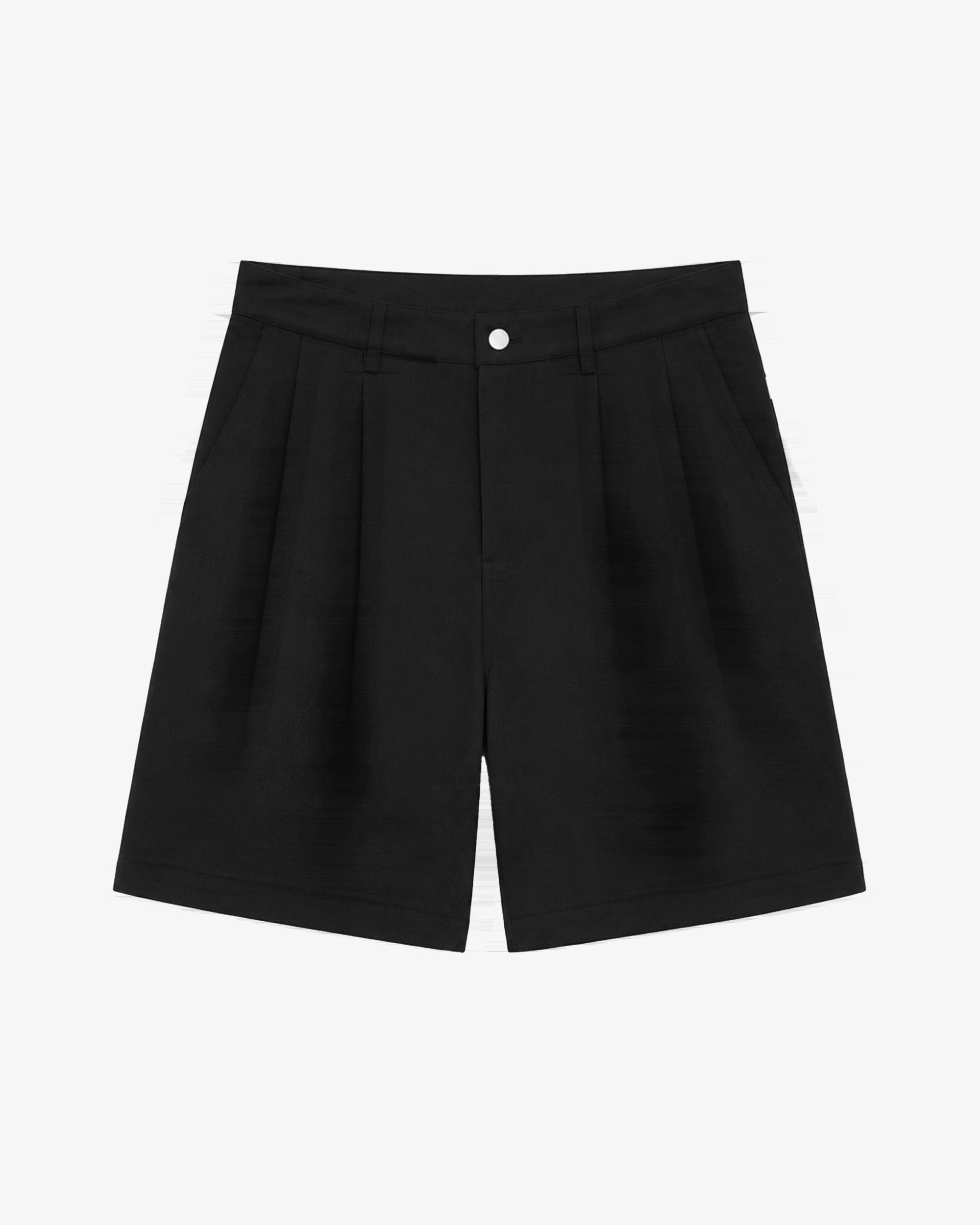 Double Pleated Canvas Short