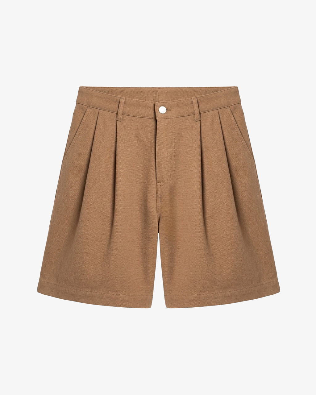 Double Pleated Canvas Short