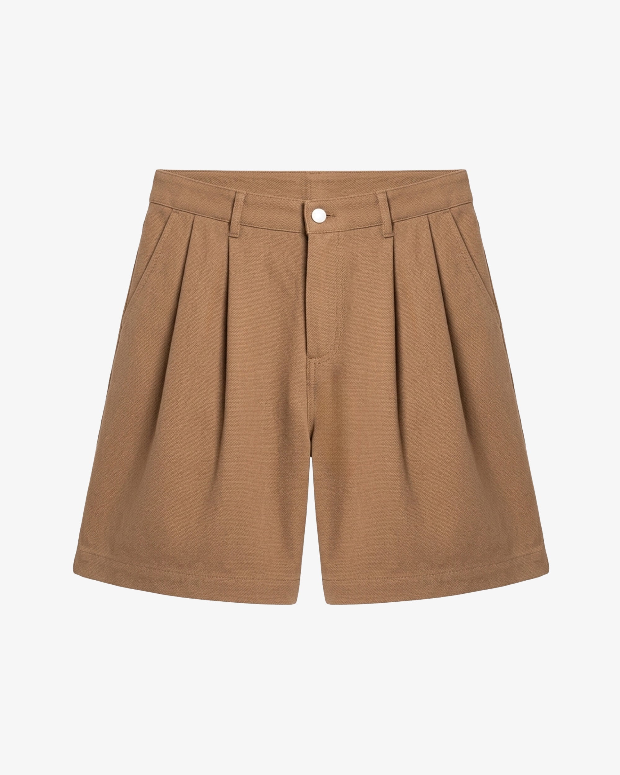 Double Pleated Canvas Short