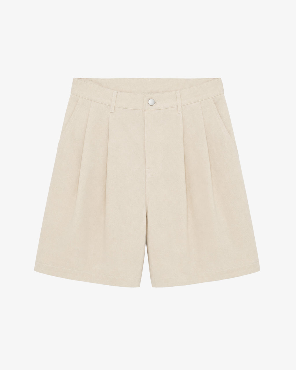 Double Pleated Canvas Short