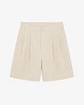 Double Pleated Canvas Short