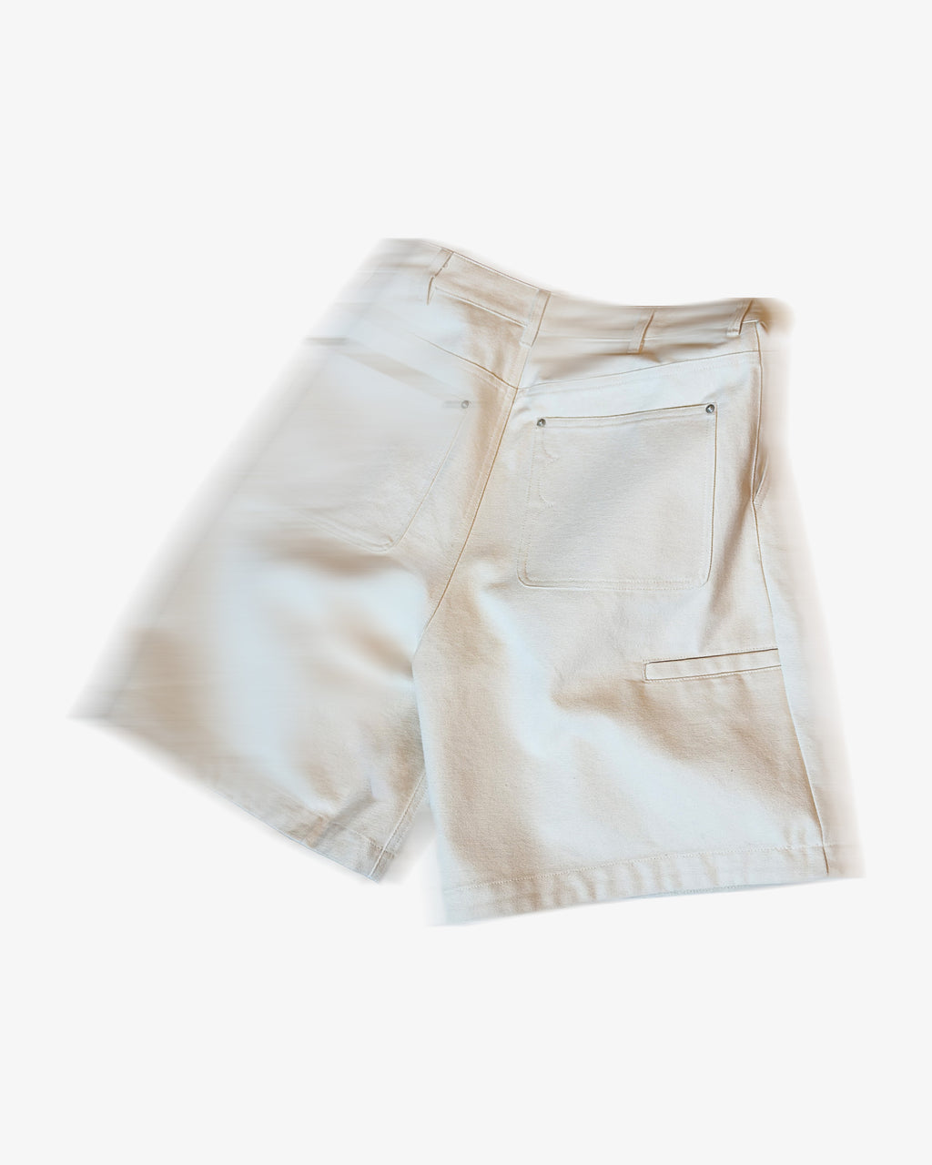 Double Pleated Canvas Short