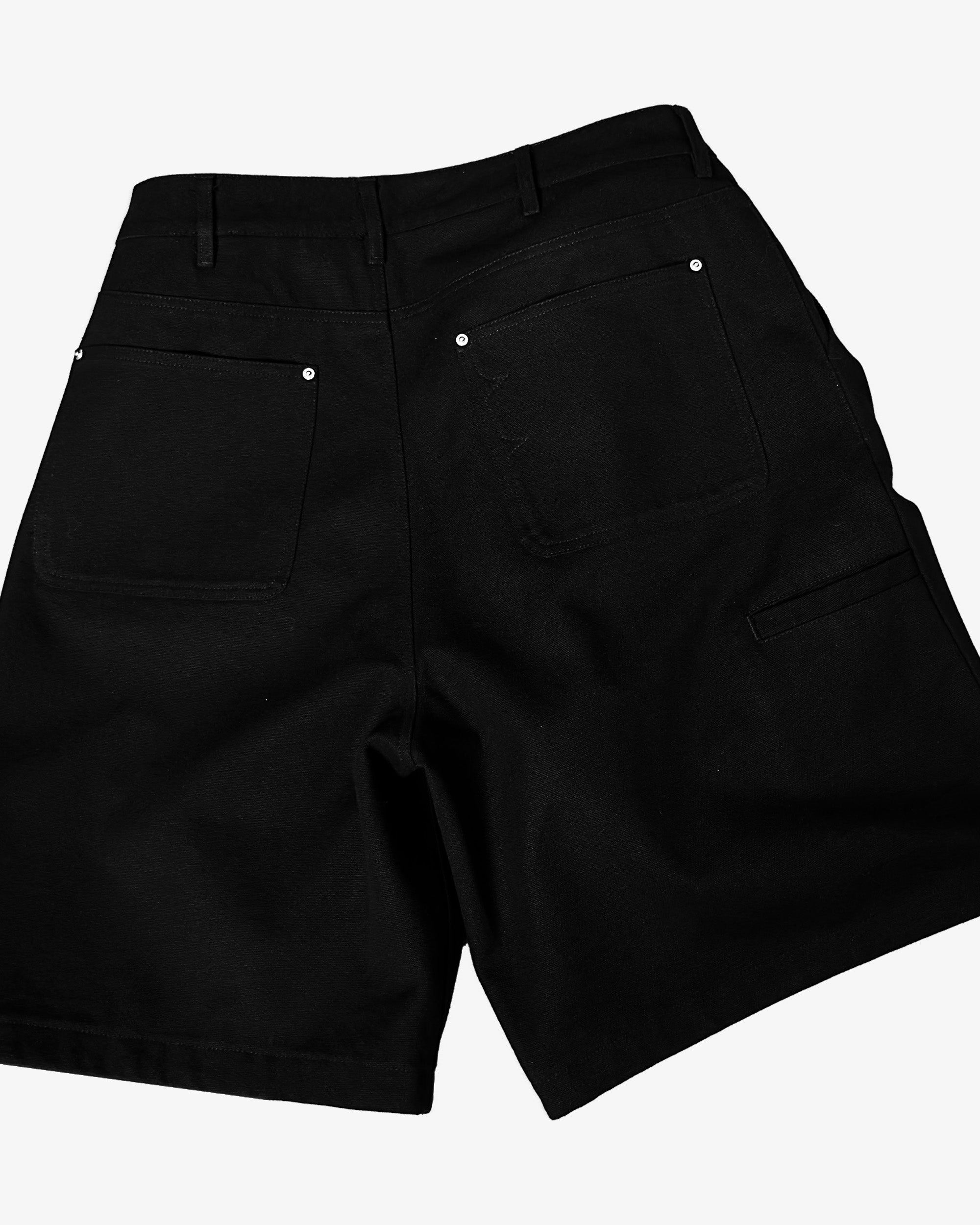 Double Pleated Canvas Short