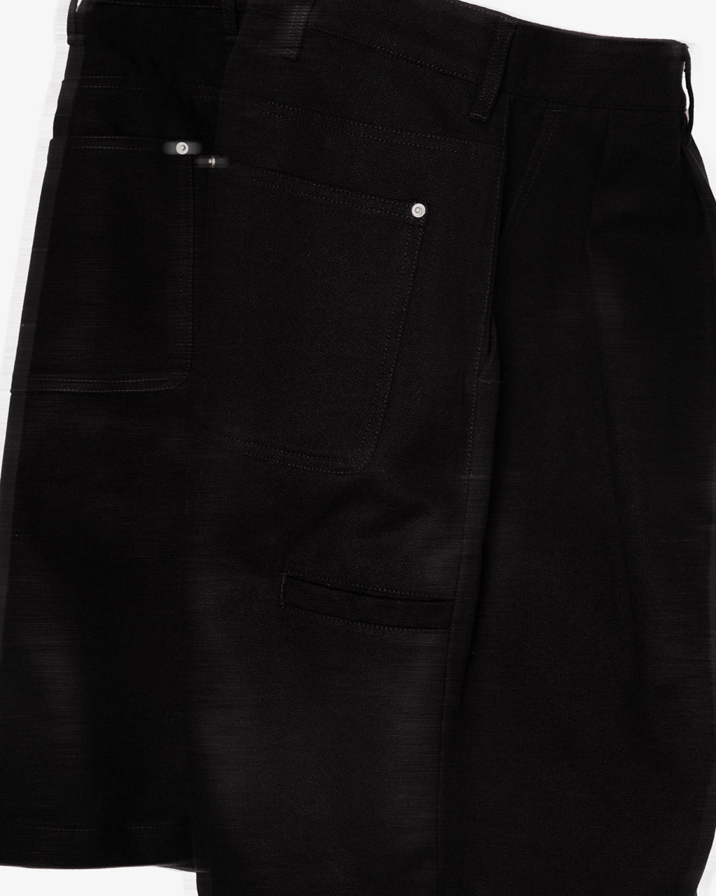 Double Pleated Canvas Short