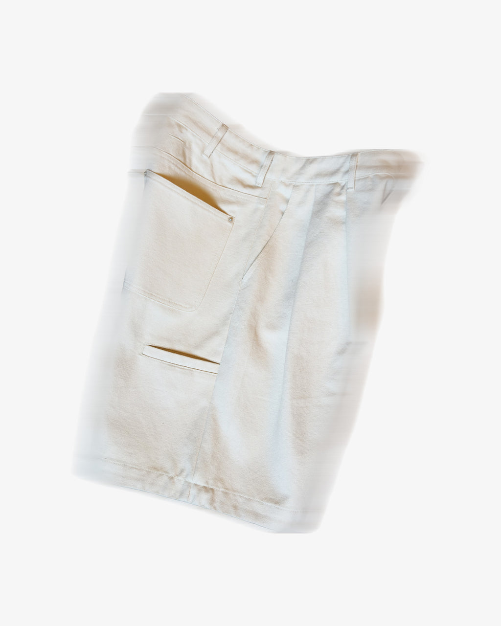 Double Pleated Canvas Short