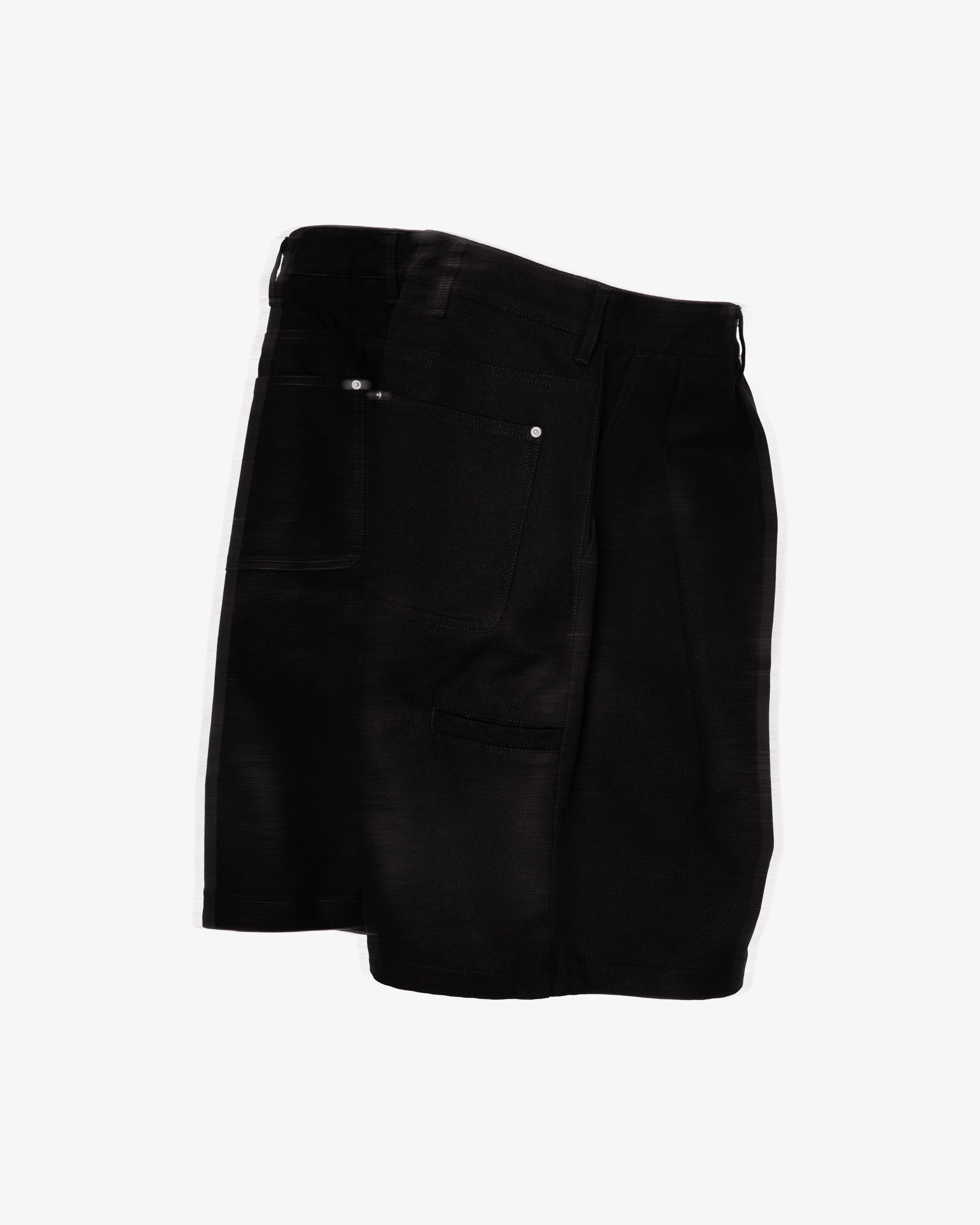 Double Pleated Canvas Short