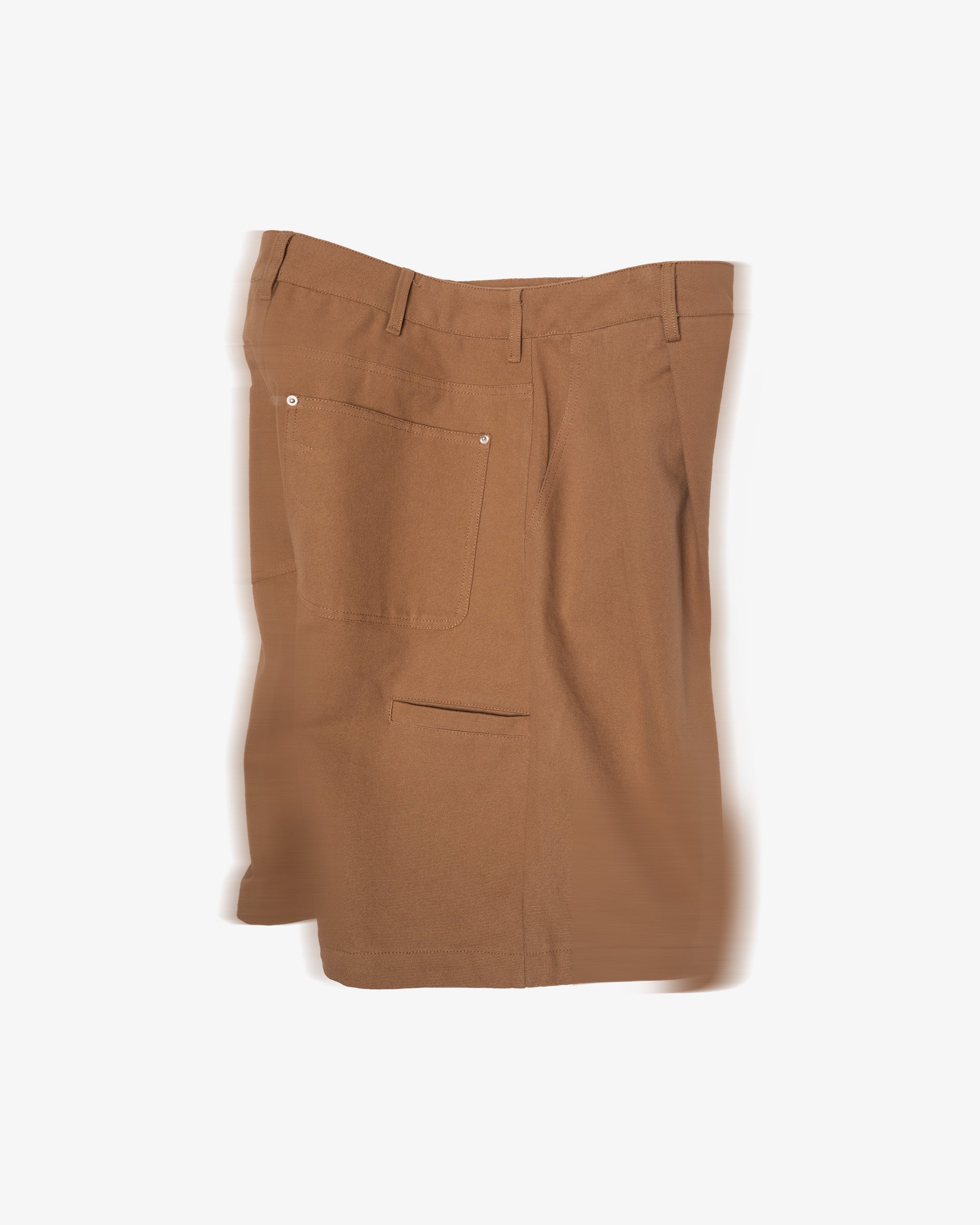 Double Pleated Canvas Short